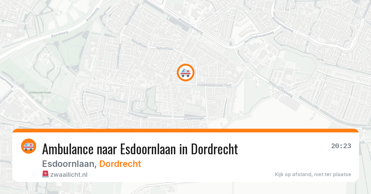 Ambulance naar Esdoornlaan in Dordrecht — 31 jul 2026