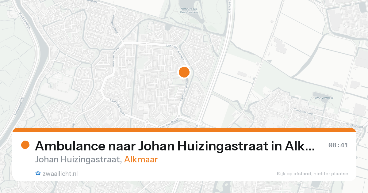 Ambulance naar Johan Huizingastraat in Alkmaar — 23 mei 2026
