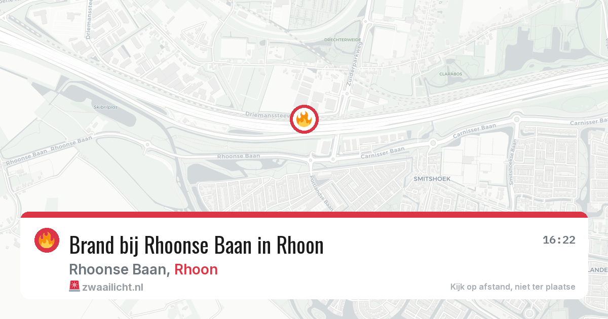 Brand bij Rhoonse Baan in Rhoon — 8 aug 2026