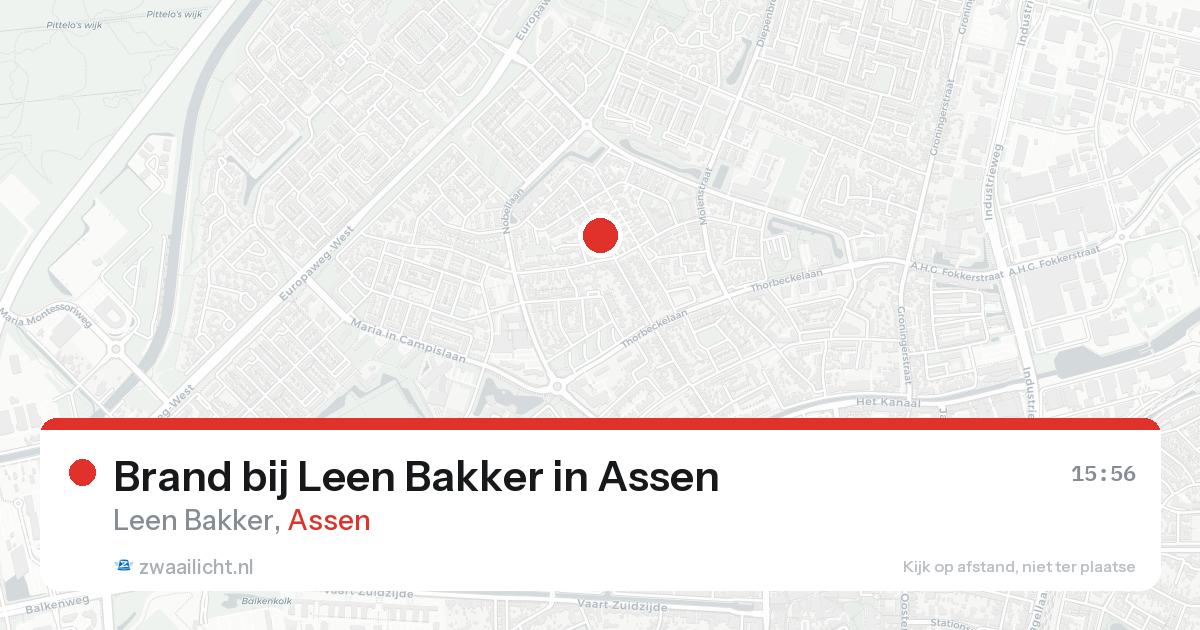 Brand bij Leen Bakker in Assen — 16 aug 2026