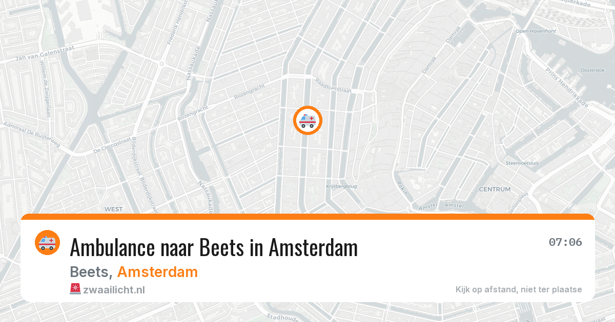 Ambulance naar Beets in Amsterdam — 25 jun 2026