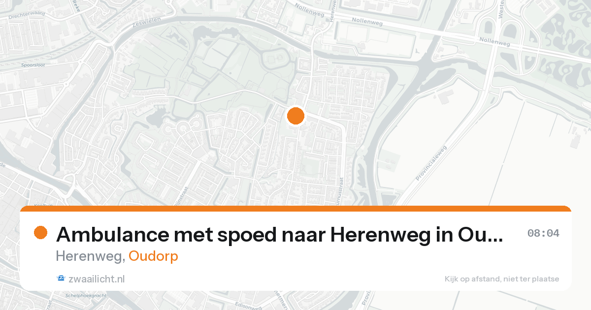 Ambulance met spoed naar Herenweg in Oudorp — 22 aug 2026
