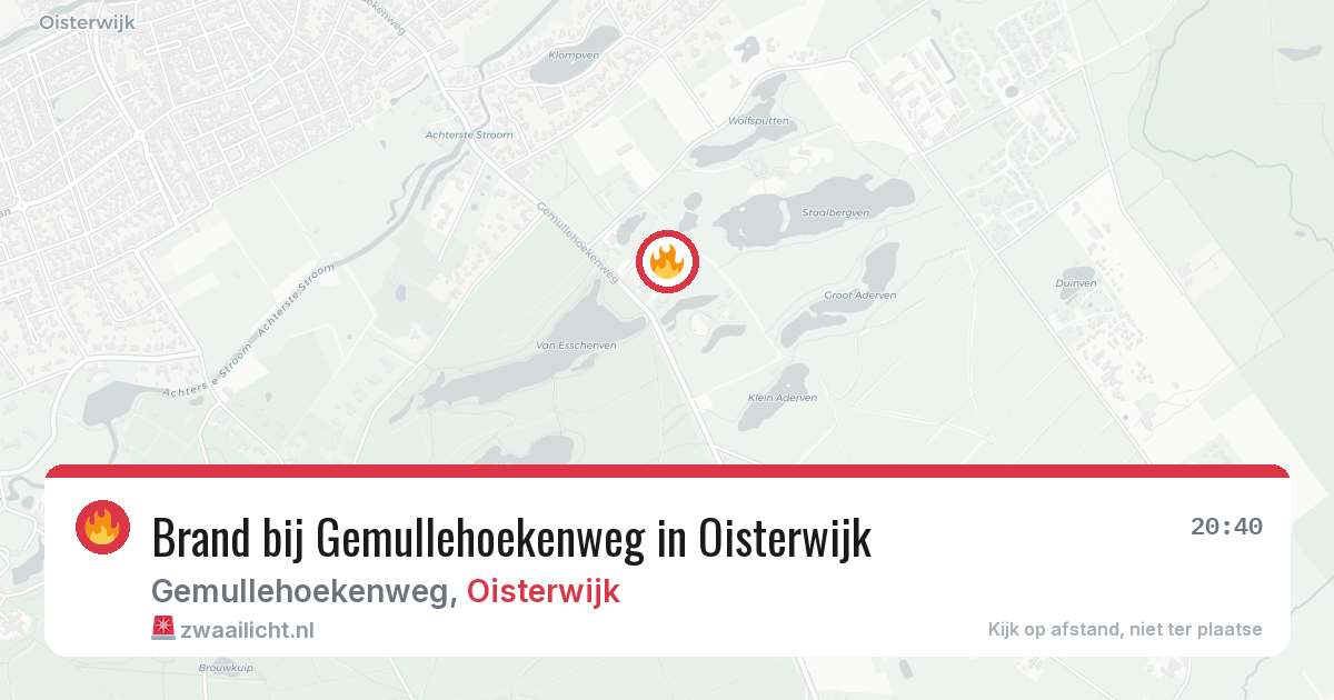 Brand bij Gemullehoekenweg in Oisterwijk — 30 jul 2026