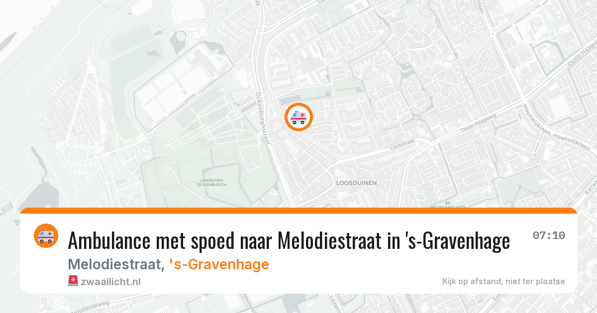 Ambulance met spoed naar Melodiestraat in 's-Gravenhage — 15 apr 2026