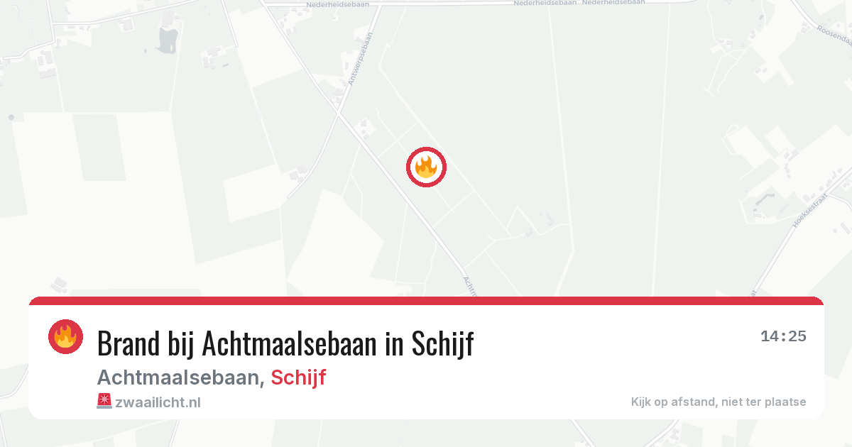 Brand bij Achtmaalsebaan in Schijf — 10 aug 2026