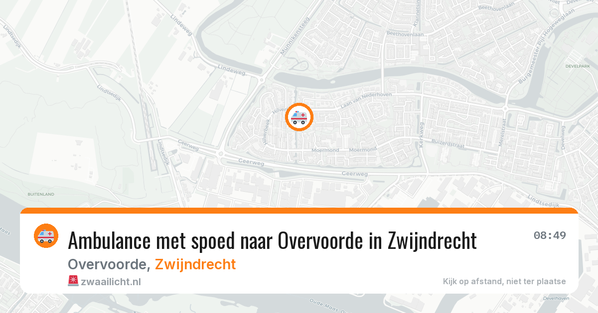 Ambulance met spoed naar Overvoorde in Zwijndrecht — 18 jun 2026