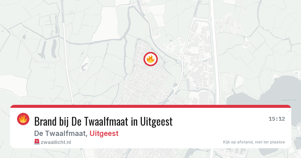 Brand bij De Twaalfmaat in Uitgeest — 27 apr 2026
