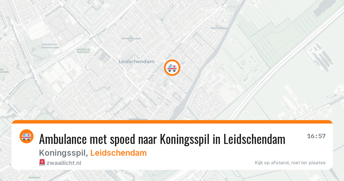 Ambulance met spoed naar Koningsspil in Leidschendam — 26 mrt 2026