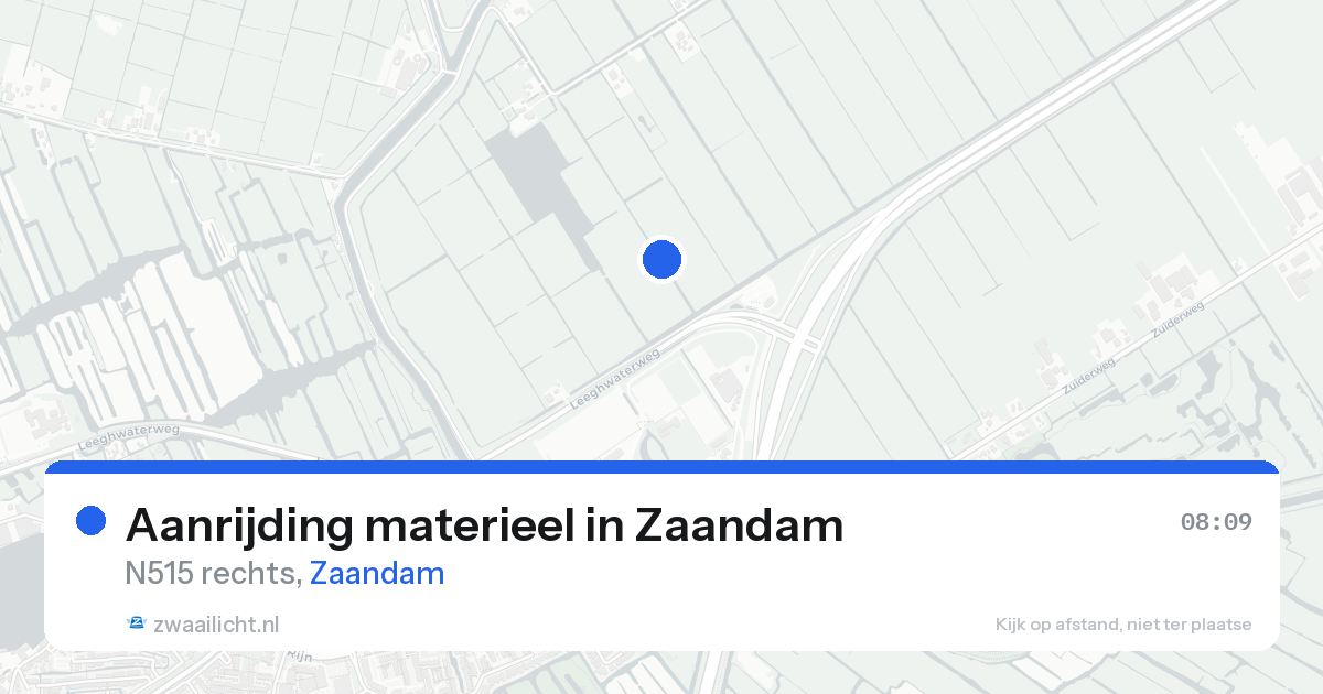 Aanrijding materieel in Zaandam — 17 aug 2026