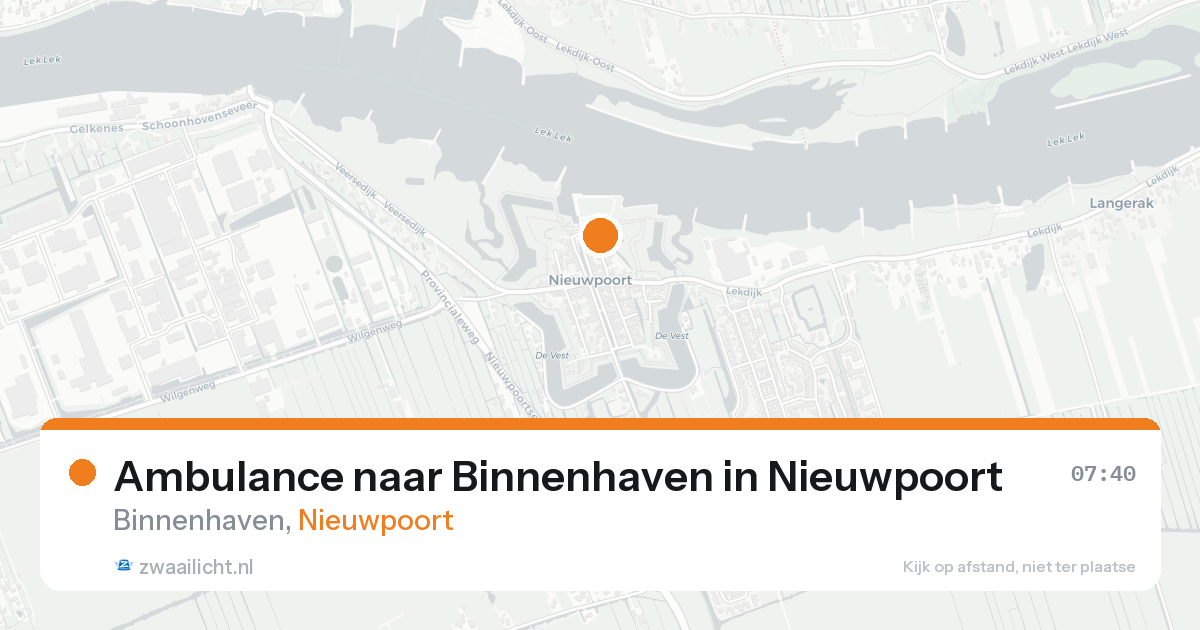 Ambulance naar Binnenhaven in Nieuwpoort — 8 feb 2026