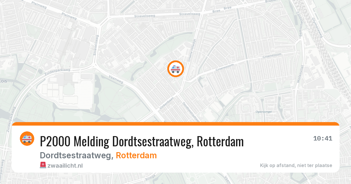 P2000 Melding Dordtsestraatweg, Rotterdam — 11 mei 2026