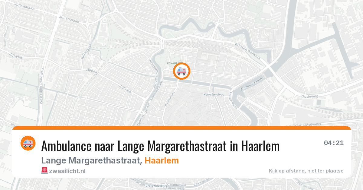 Ambulance naar Lange Margarethastraat in Haarlem — 26 jun 2026