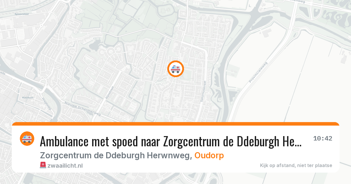 Ambulance met spoed naar Zorgcentrum de Ddeburgh Herwnweg in Oudorp — 8 apr 2026