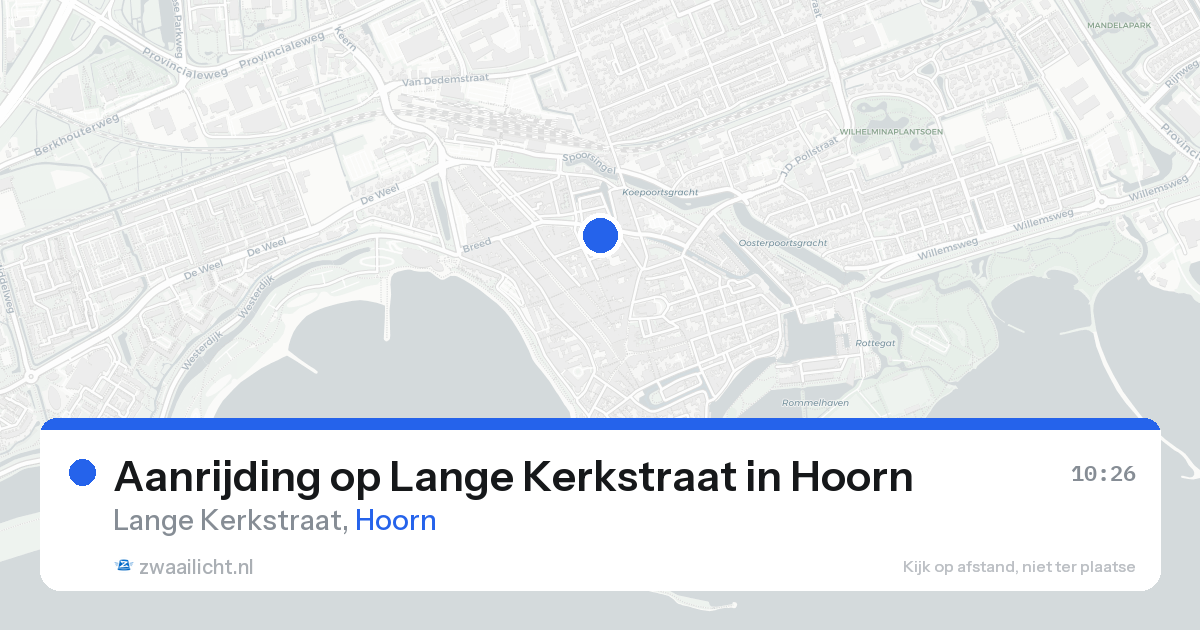 Aanrijding op Lange Kerkstraat in Hoorn — 27 mei 2026