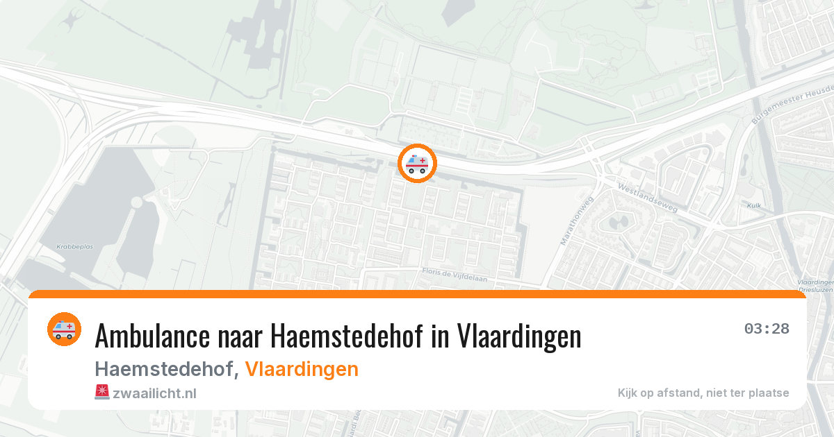 Ambulance naar Haemstedehof in Vlaardingen — 7 aug 2026