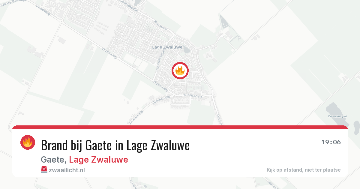 Brand bij Gaete in Lage Zwaluwe — 8 jul 2026