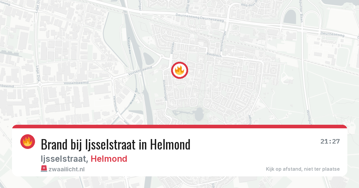 Brand bij Ijsselstraat in Helmond — 12 jun 2026