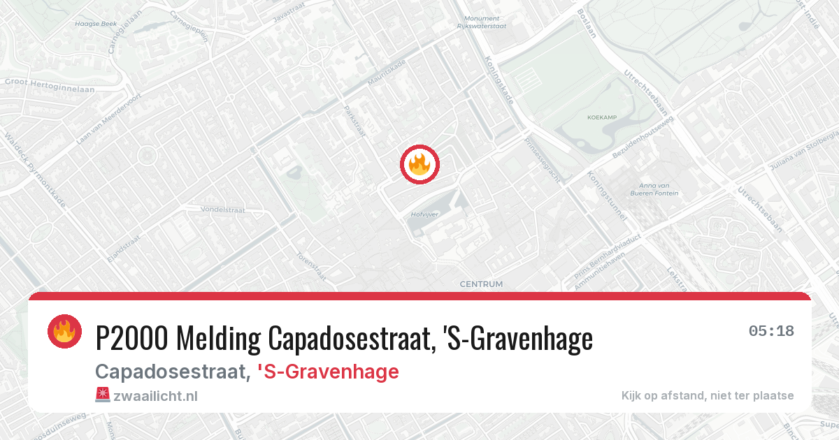 P2000 Melding Capadosestraat, 'S-Gravenhage — 8 feb 2026