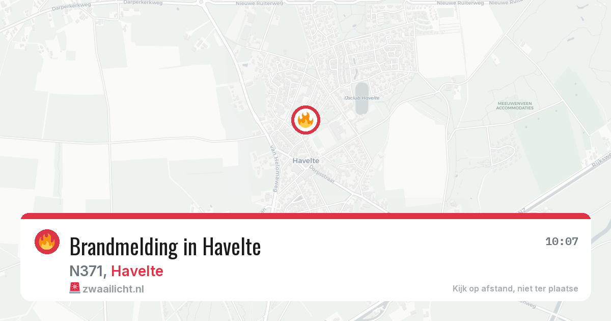 Brandmelding in Havelte — 4 mei 2026