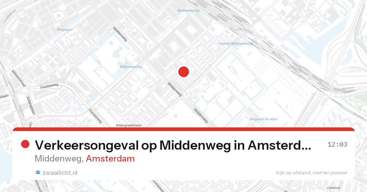 Verkeersongeval op Middenweg in Amsterdam — 28 aug 2026