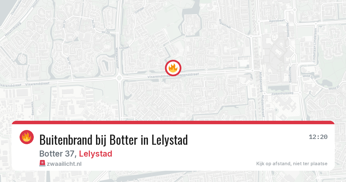 Buitenbrand bij Botter in Lelystad — 3 aug 2026