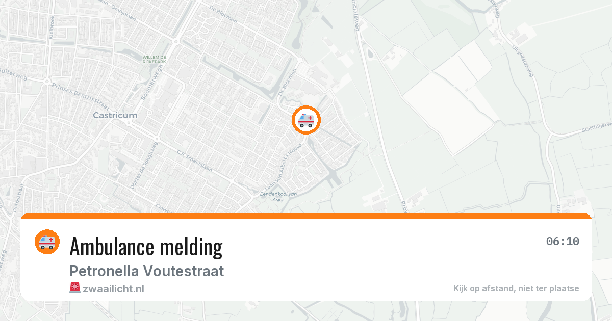 Ambulance melding — 9 feb 2026