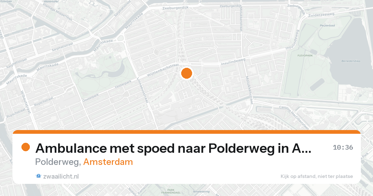 Ambulance met spoed naar Polderweg in Amsterdam — 17 aug 2026