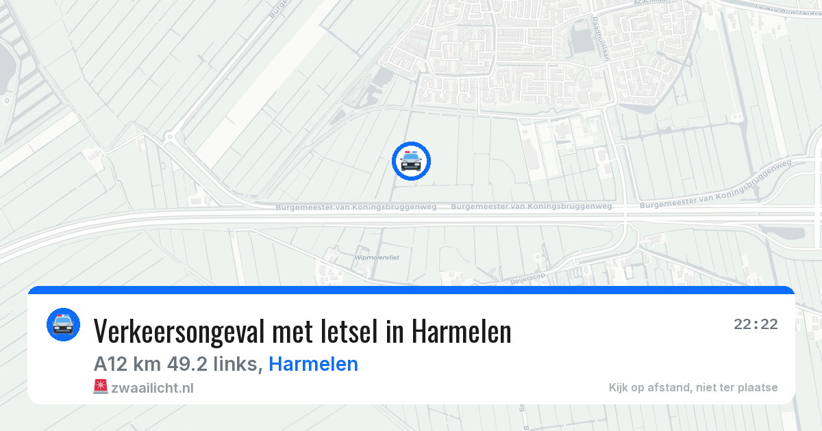 Verkeersongeval met letsel in Harmelen — 12 aug 2026