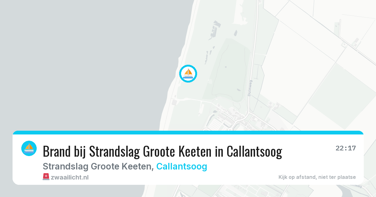 Brand bij Strandslag Groote Keeten in Callantsoog — 4 aug 2026