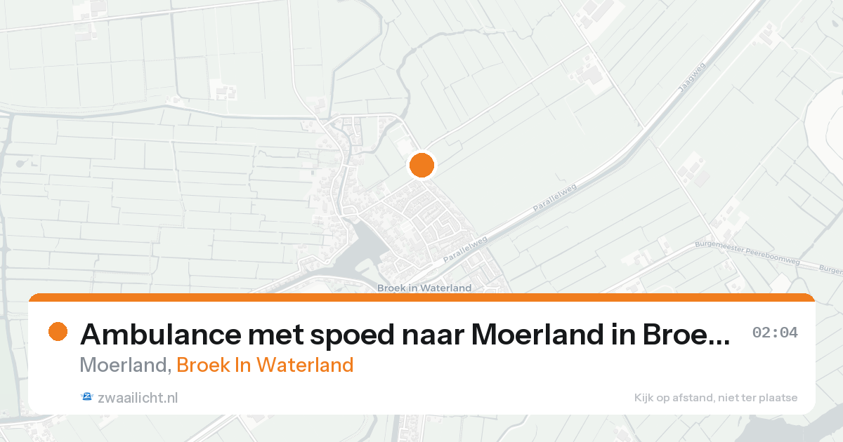 Ambulance met spoed naar Moerland in Broek In Waterland — 31 jan 2026