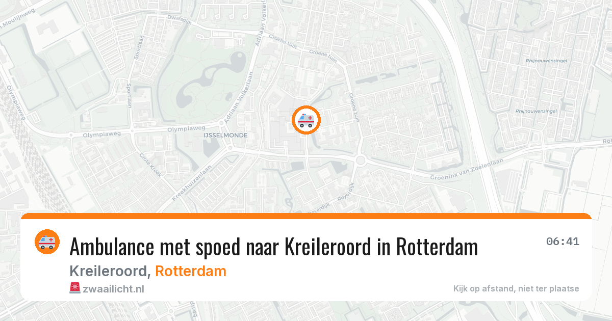 Ambulance met spoed naar Kreileroord in Rotterdam — 26 mrt 2026