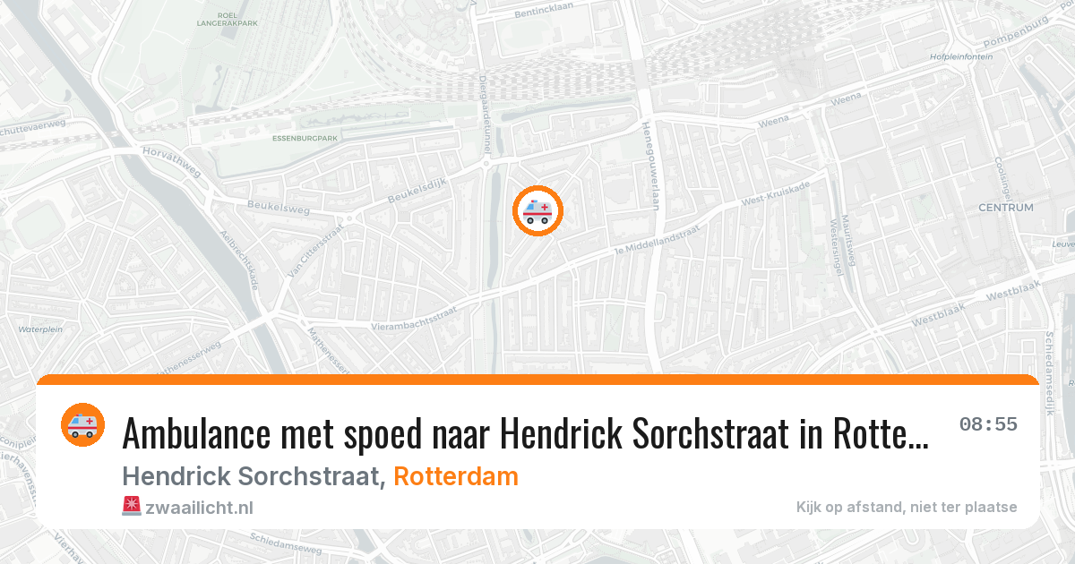 Ambulance met spoed naar Hendrick Sorchstraat in Rotterdam — 12 jun 2026