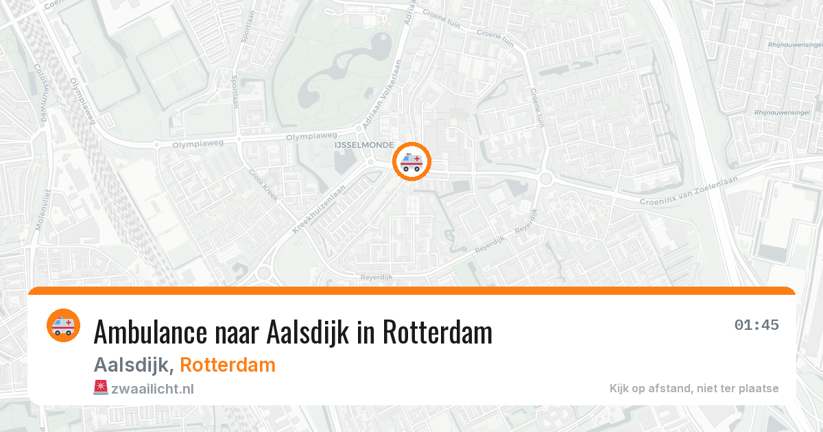 Ambulance naar Aalsdijk in Rotterdam — 13 mei 2026