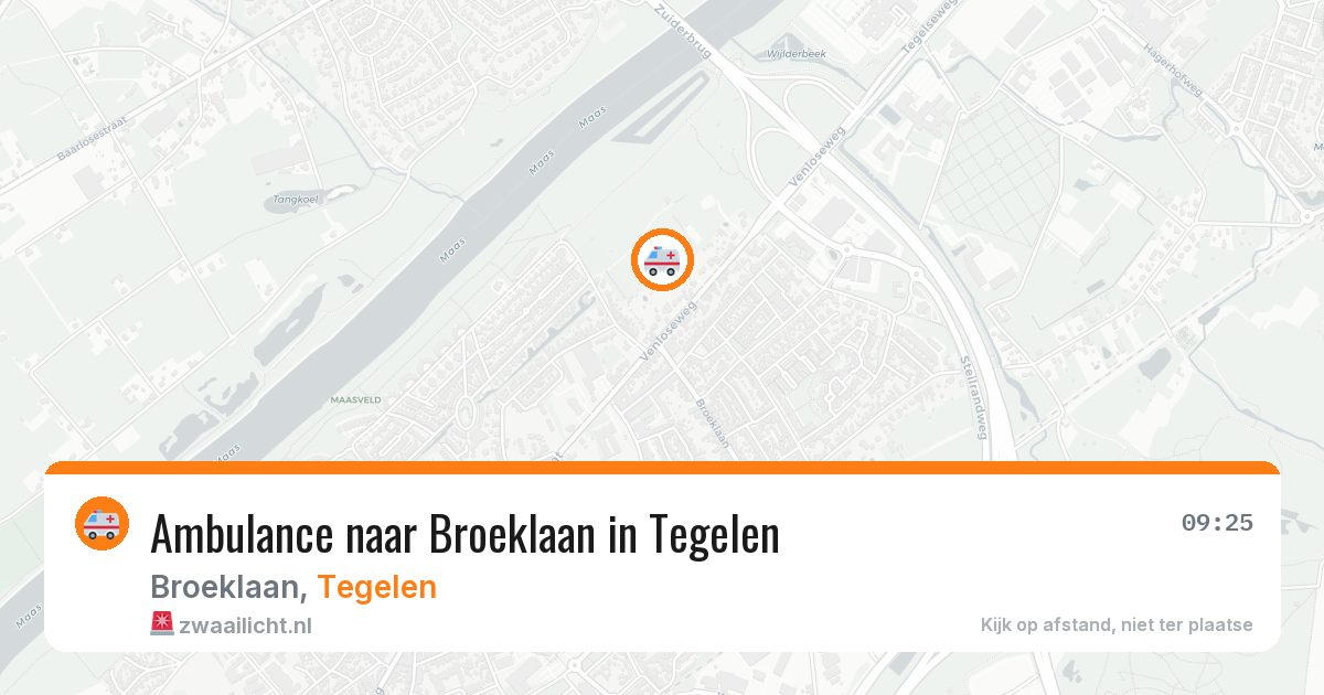 Ambulance naar Broeklaan in Tegelen — 1 jul 2026