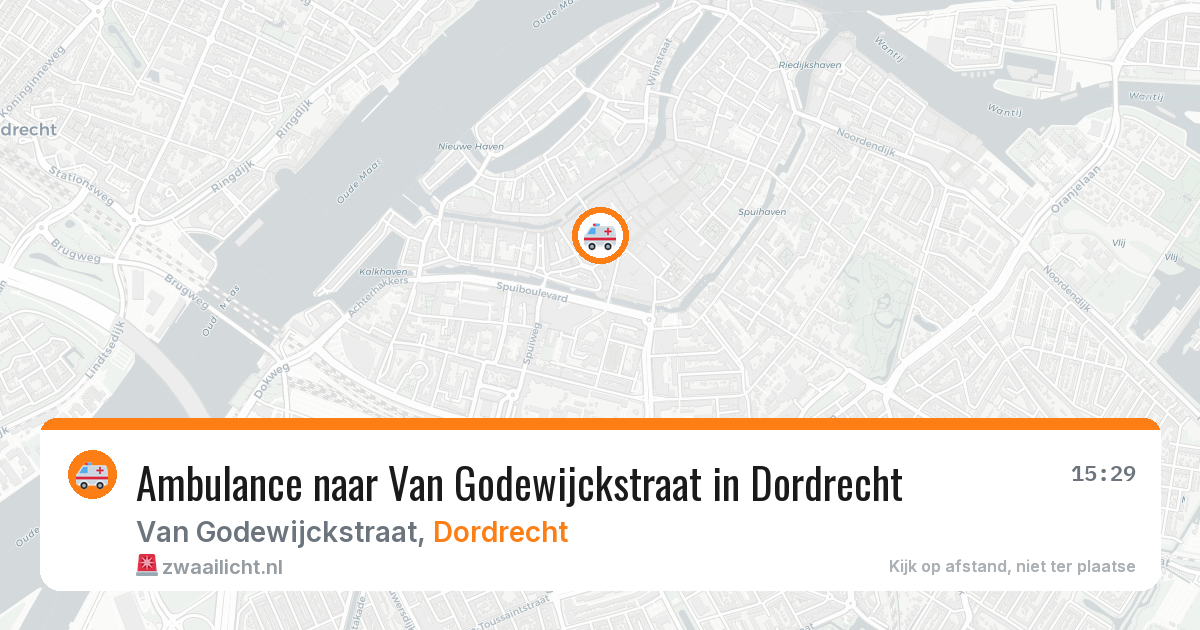 Ambulance naar Van Godewijckstraat in Dordrecht — 28 mei 2026
