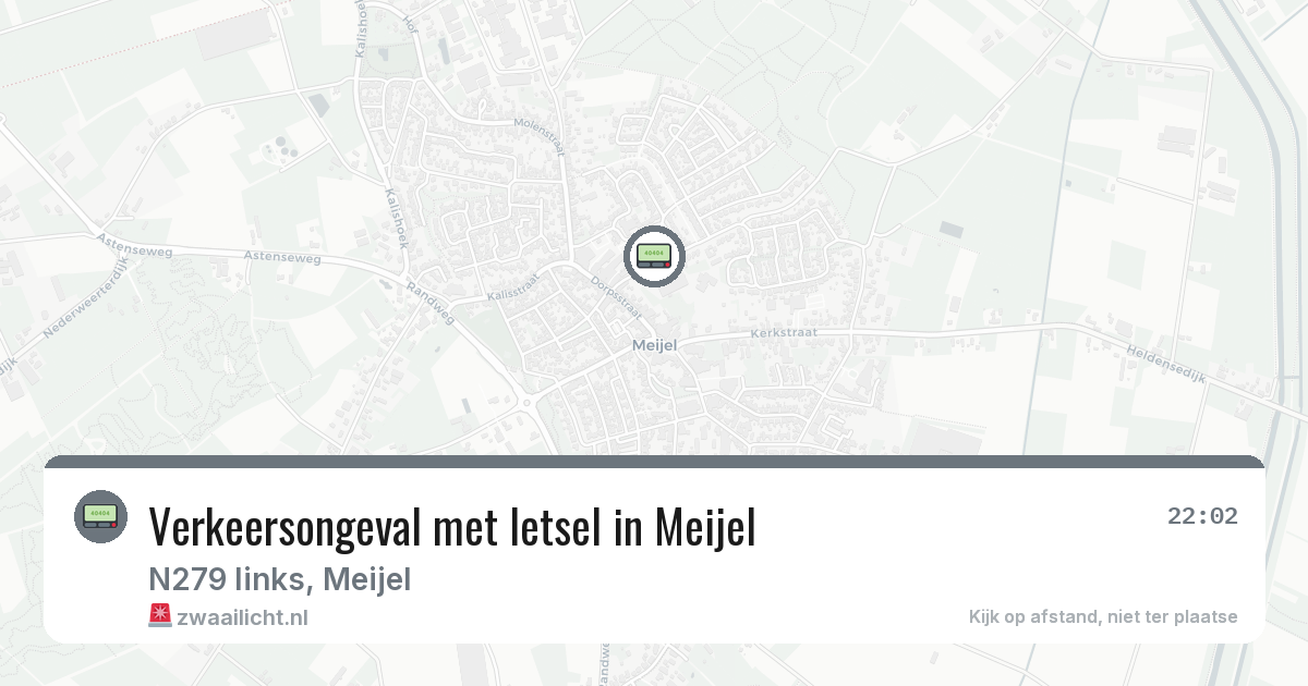 Verkeersongeval met letsel in Meijel — 1 aug 2026