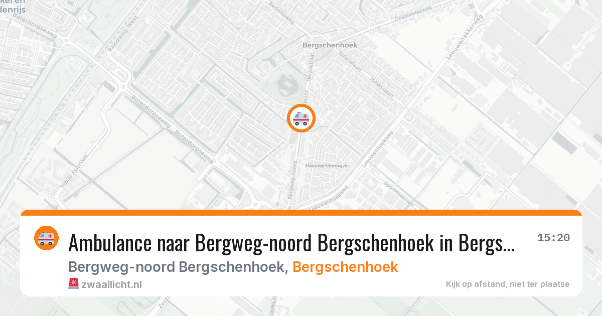 Ambulance naar Bergweg-noord Bergschenhoek in Bergschenhoek — 4 jul 2026