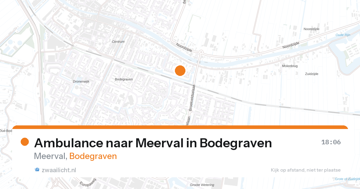 Ambulance naar Meerval in Bodegraven — 15 mei 2026