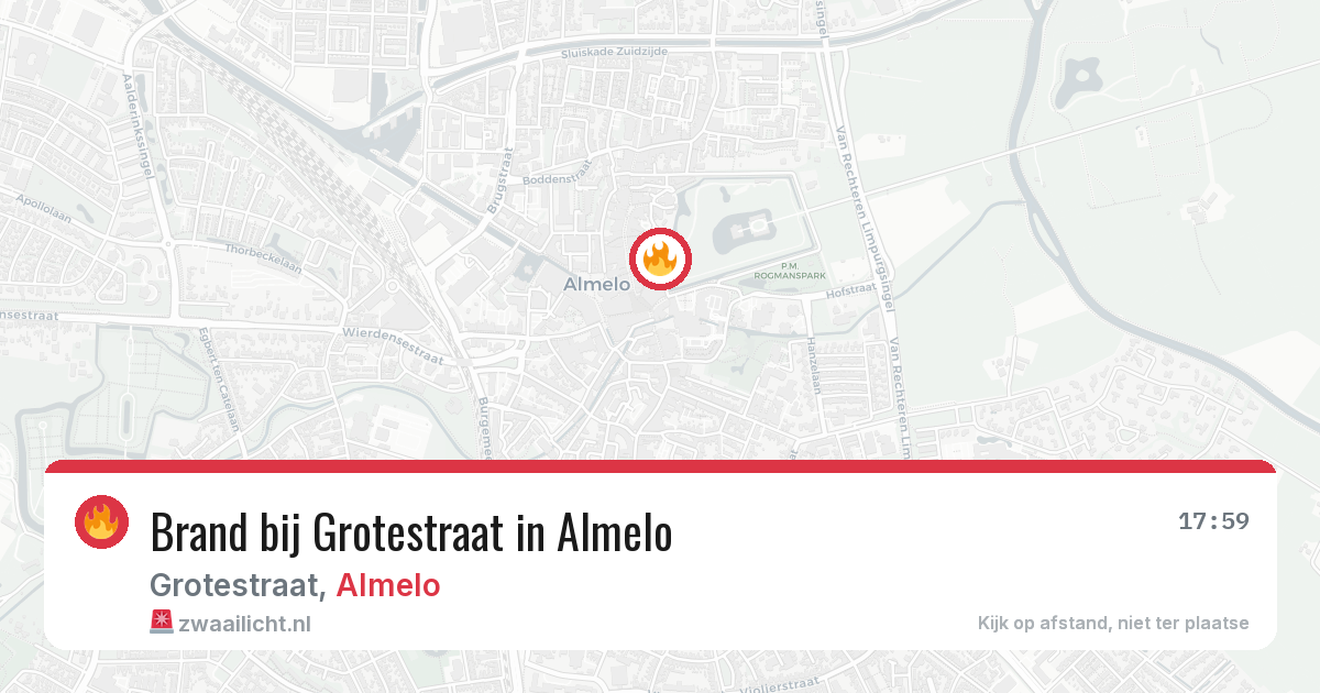 Brand bij Grotestraat in Almelo — 6 jul 2026