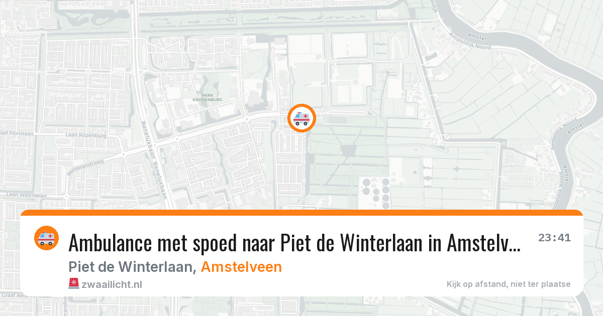 Ambulance met spoed naar Piet de Winterlaan in Amstelveen — 17 jun 2026