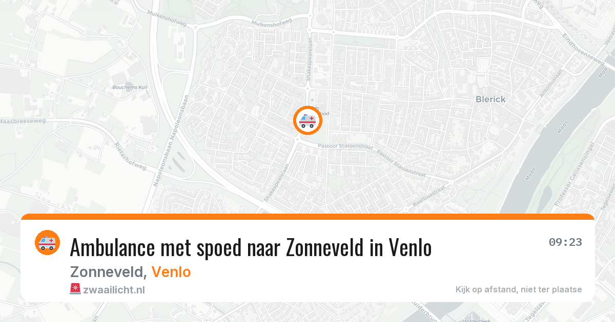 Ambulance met spoed naar Zonneveld in Venlo — 19 jul 2026