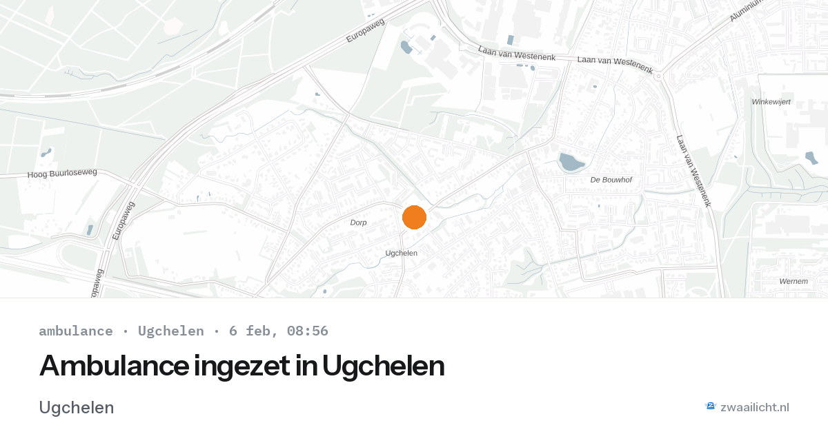 Ambulance ingezet in Ugchelen — 6 feb 2026