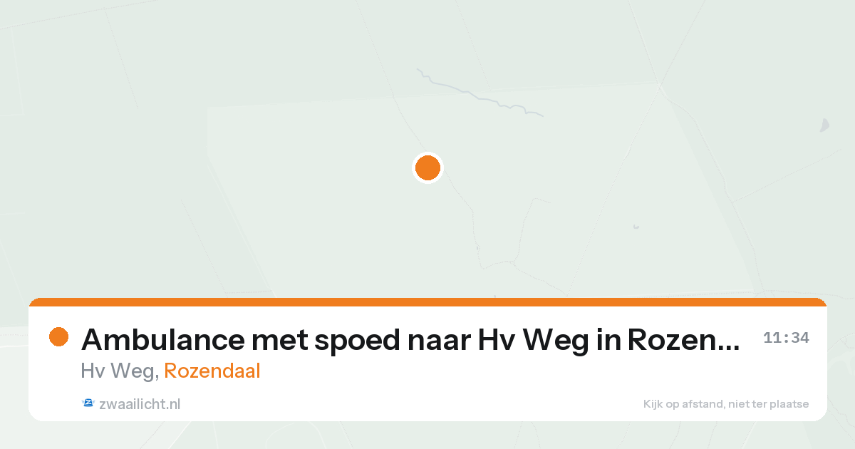 Ambulance met spoed naar Hv Weg in Rozendaal — 16 aug 2026