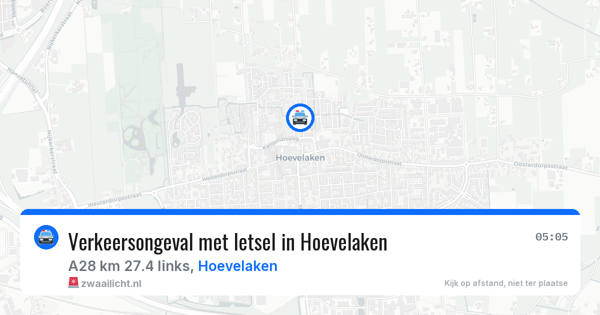 Verkeersongeval met letsel in Hoevelaken — 20 mei 2026