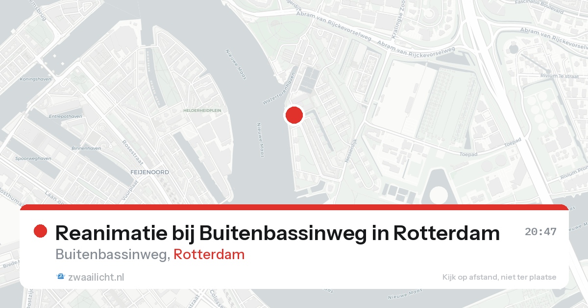 Reanimatie bij Buitenbassinweg in Rotterdam — 24 aug 2026