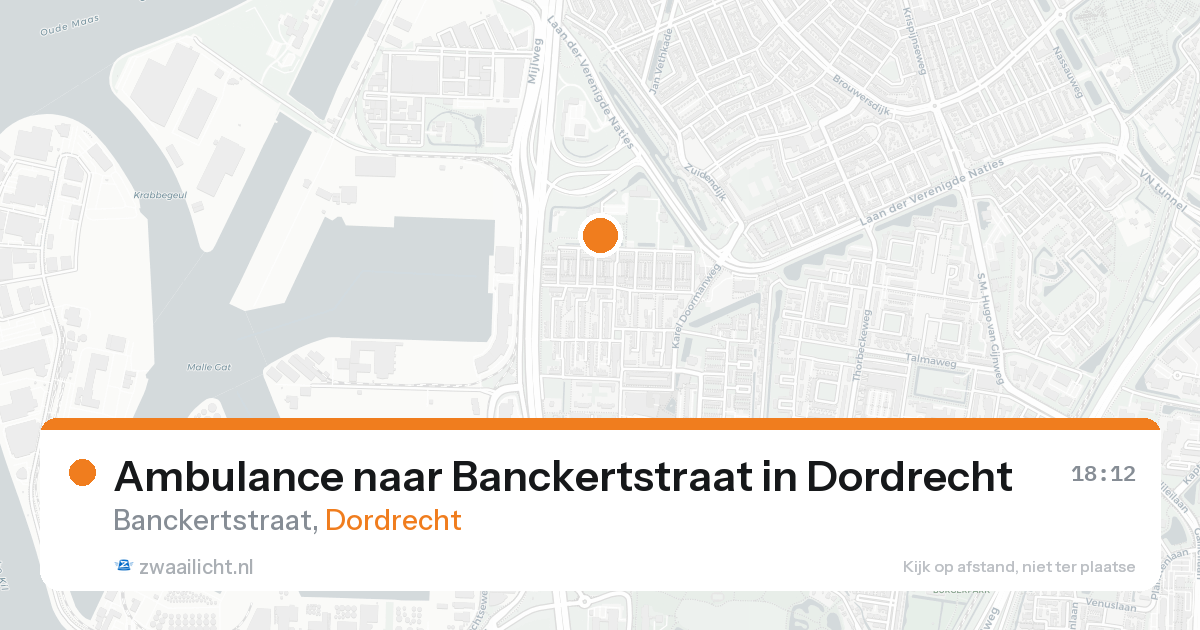 Ambulance naar Banckertstraat in Dordrecht — 15 aug 2026