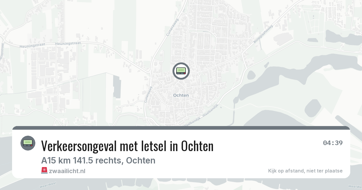 Verkeersongeval met letsel in Ochten — 22 jun 2026