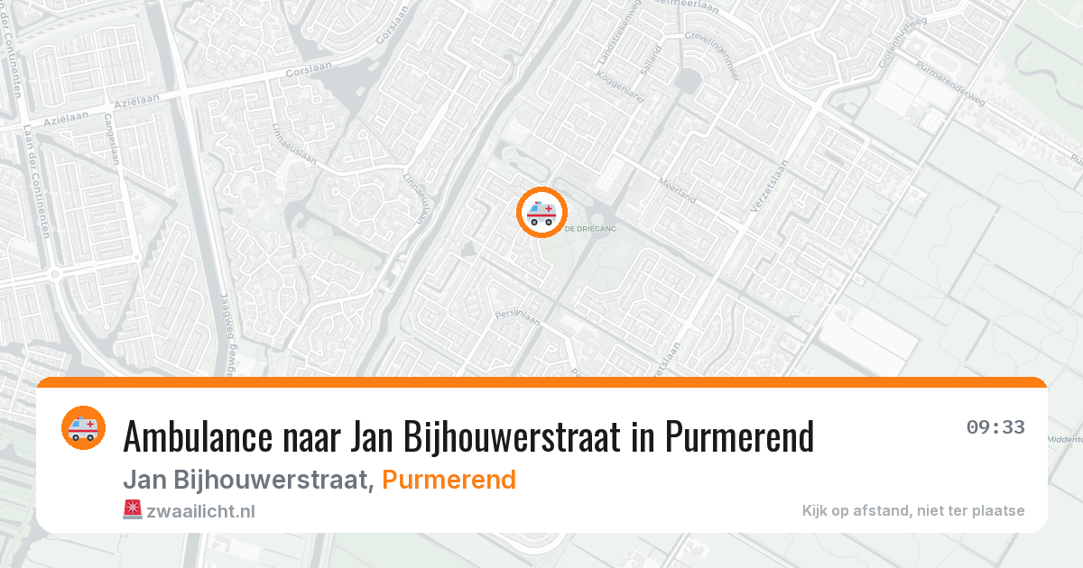 Ambulance naar Jan Bijhouwerstraat in Purmerend — 28 mei 2026