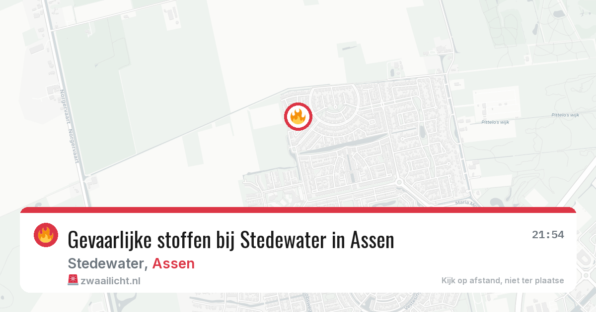 Gevaarlijke stoffen bij Stedewater in Assen — 18 mrt 2026