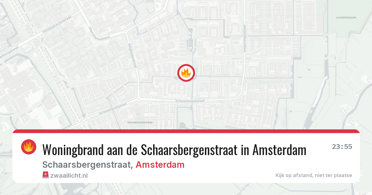Woningbrand aan de Schaarsbergenstraat in Amsterdam — 25 jul 2026